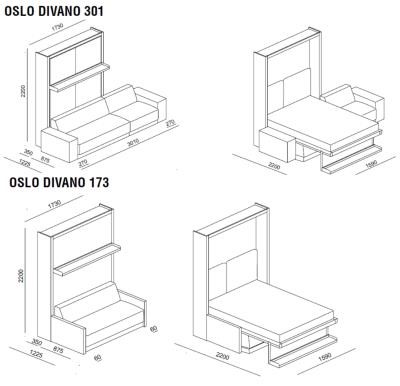 Oslo wall bed sizes