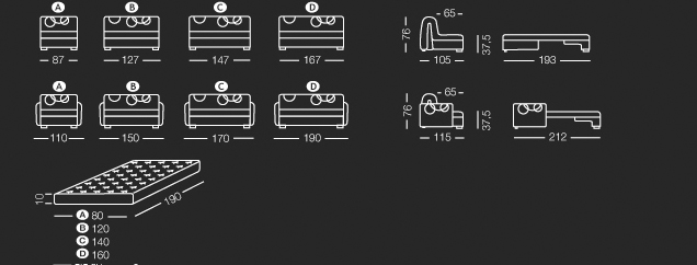 sofa and sofa bed messurments